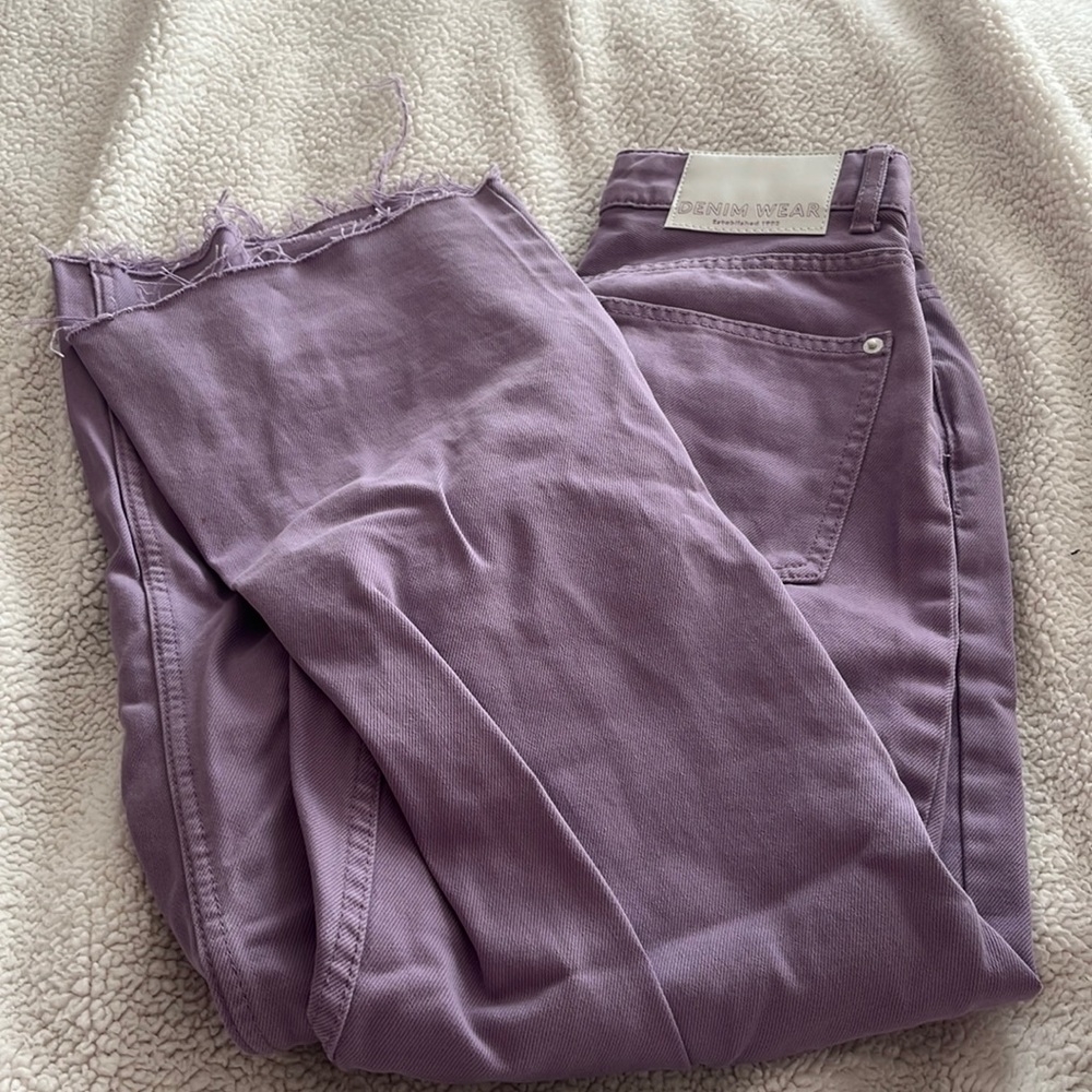 Purple Straight Leg Jeans Size 4
